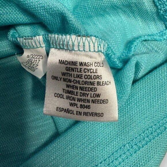 Tasso Elba Island Men's XXL Teal Short Sleeve T-shirt 100% Polyester  New - Picture 2 of 4